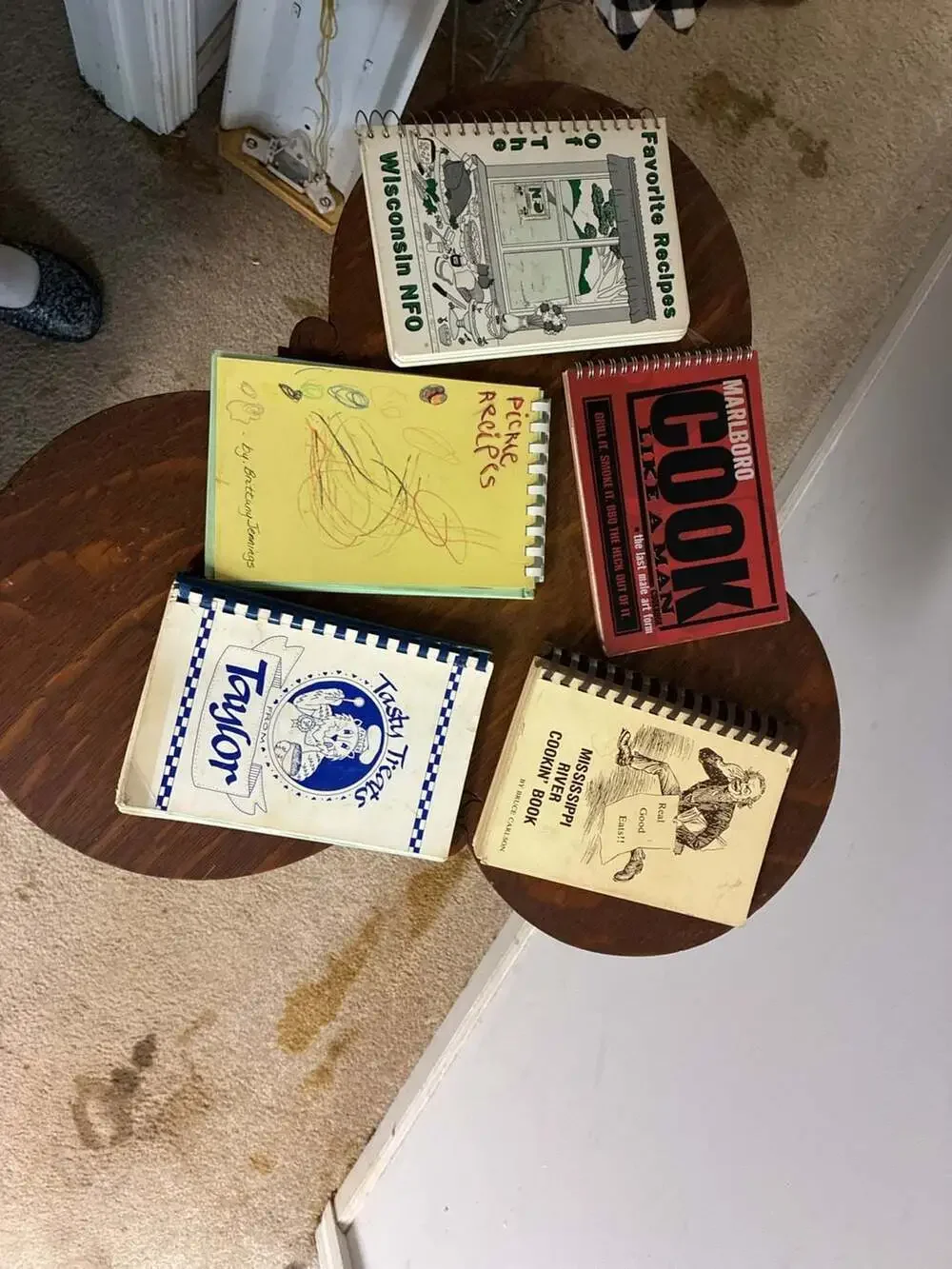 Vintage Assorted Spiral Bound Community and Novelty Cookbooks Lot of 5